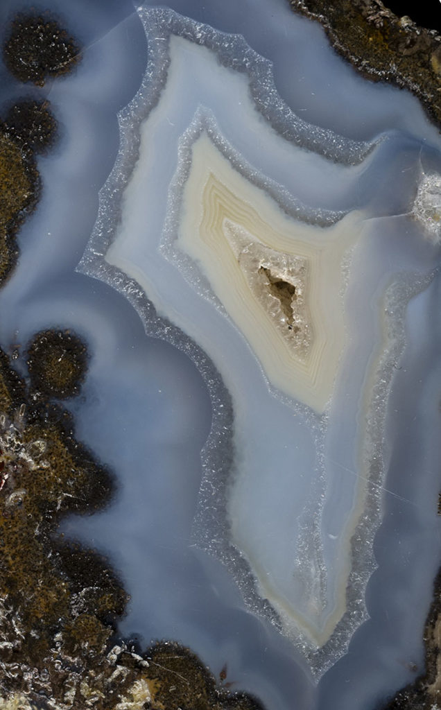 Agate with colors of Ivory and Chalcedony