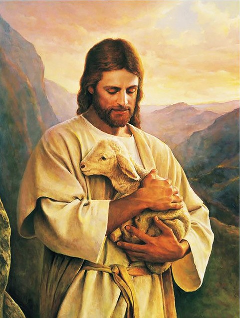 Jesus and lamb